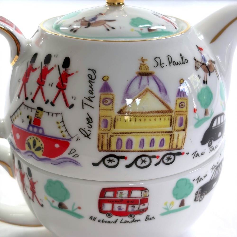 James Sadler London Travel Tea For One Stacking Teapot and Cup Set - Picture 4 of 16